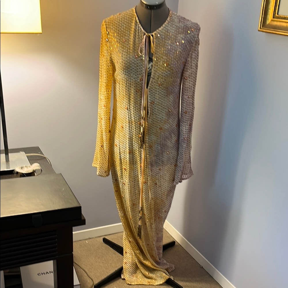 Zara Gold Long Sleeve Dress